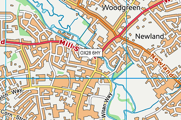 OX28 6HY map - OS VectorMap District (Ordnance Survey)