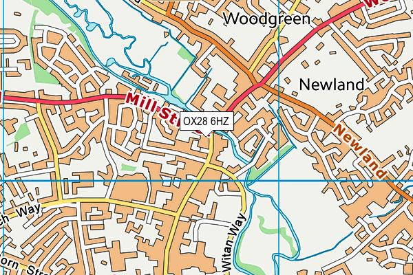 OX28 6HZ map - OS VectorMap District (Ordnance Survey)