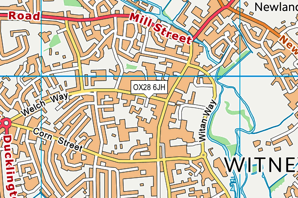 OX28 6JH map - OS VectorMap District (Ordnance Survey) OX28 6JH map - OS VectorMap District (Ordnance Survey)