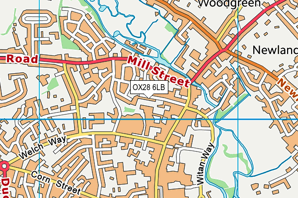 OX28 6LB map - OS VectorMap District (Ordnance Survey) OX28 6LB map - OS VectorMap District (Ordnance Survey)