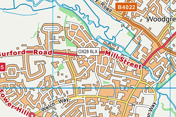 OX28 6LX map - OS VectorMap District (Ordnance Survey) OX28 6LX map - OS VectorMap District (Ordnance Survey)