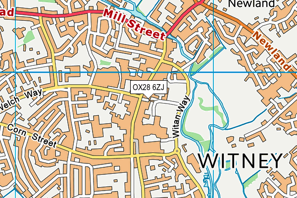 OX28 6ZJ map - OS VectorMap District (Ordnance Survey)