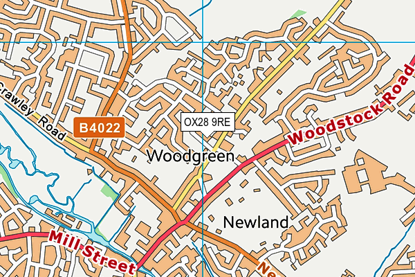 OX28 9RE map - OS VectorMap District (Ordnance Survey) OX28 9RE map - OS VectorMap District (Ordnance Survey)