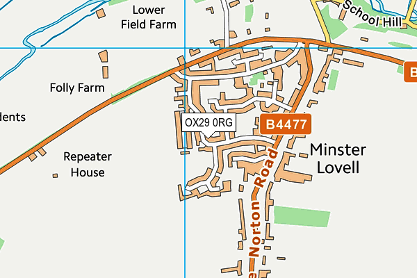 OX29 0RG map - OS VectorMap District (Ordnance Survey) OX29 0RG map - OS VectorMap District (Ordnance Survey)