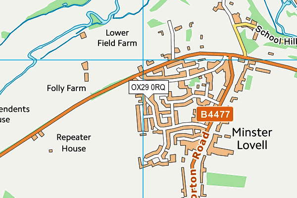 OX29 0RQ map - OS VectorMap District (Ordnance Survey)