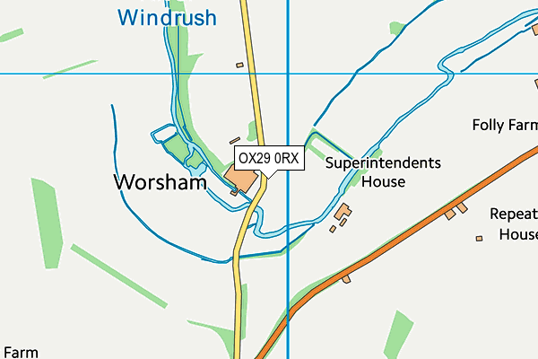OX29 0RX map - OS VectorMap District (Ordnance Survey) OX29 0RX map - OS VectorMap District (Ordnance Survey)