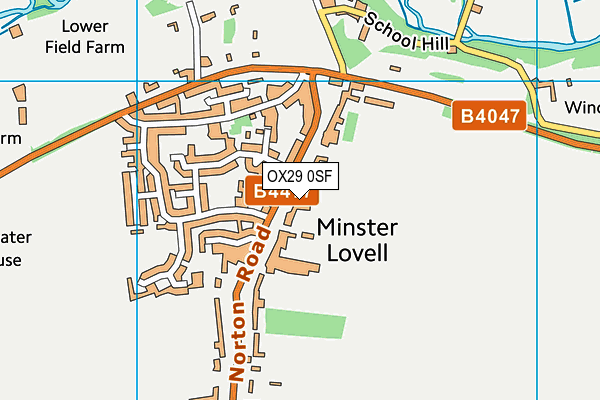 OX29 0SF map - OS VectorMap District (Ordnance Survey) OX29 0SF map - OS VectorMap District (Ordnance Survey)