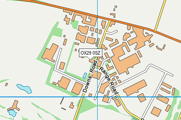 OX29 0SZ map - OS VectorMap District (Ordnance Survey) OX29 0SZ map - OS VectorMap District (Ordnance Survey)