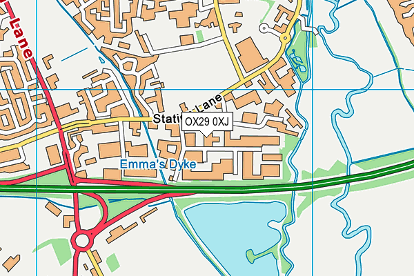 OX29 0XJ map - OS VectorMap District (Ordnance Survey) OX29 0XJ map - OS VectorMap District (Ordnance Survey)