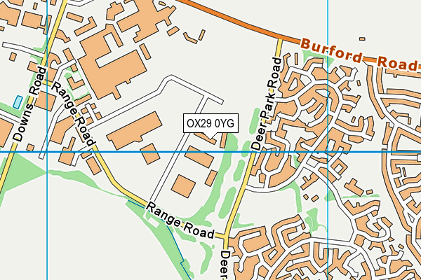 OX29 0YG map - OS VectorMap District (Ordnance Survey) OX29 0YG map - OS VectorMap District (Ordnance Survey)