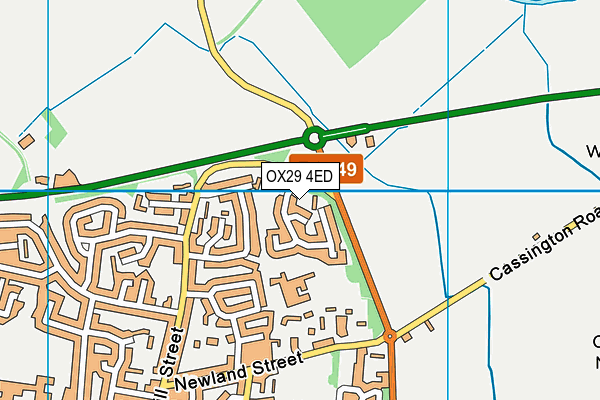 OX29 4ED map - OS VectorMap District (Ordnance Survey) OX29 4ED map - OS VectorMap District (Ordnance Survey)