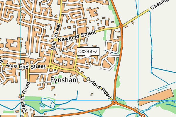 OX29 4EZ map - OS VectorMap District (Ordnance Survey) OX29 4EZ map - OS VectorMap District (Ordnance Survey)