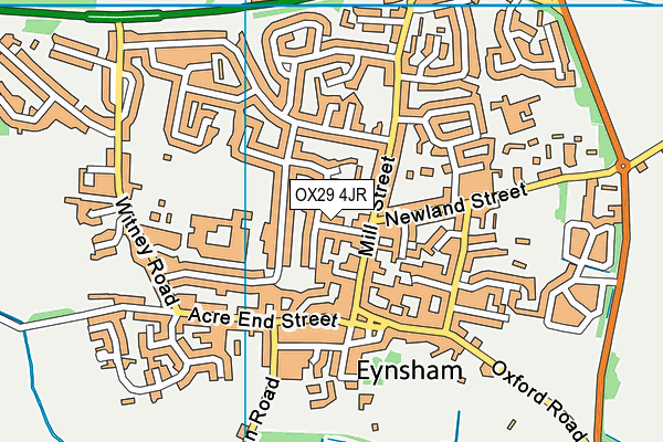 OX29 4JR map - OS VectorMap District (Ordnance Survey) OX29 4JR map - OS VectorMap District (Ordnance Survey)