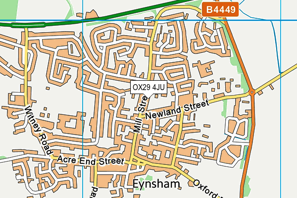 OX29 4JU map - OS VectorMap District (Ordnance Survey) OX29 4JU map - OS VectorMap District (Ordnance Survey)