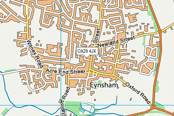OX29 4JX map - OS VectorMap District (Ordnance Survey) OX29 4JX map - OS VectorMap District (Ordnance Survey)