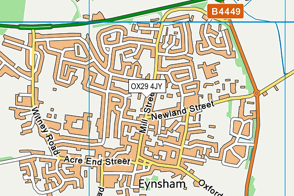OX29 4JY map - OS VectorMap District (Ordnance Survey) OX29 4JY map - OS VectorMap District (Ordnance Survey)