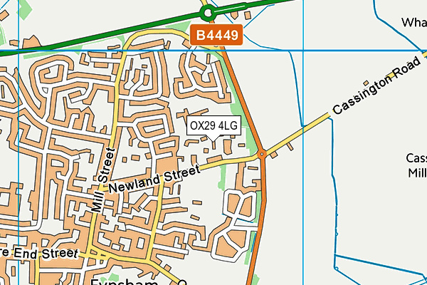 OX29 4LG map - OS VectorMap District (Ordnance Survey) OX29 4LG map - OS VectorMap District (Ordnance Survey)