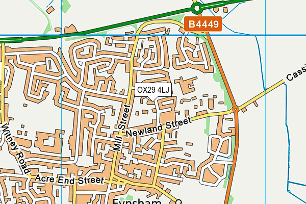 OX29 4LJ map - OS VectorMap District (Ordnance Survey) OX29 4LJ map - OS VectorMap District (Ordnance Survey)