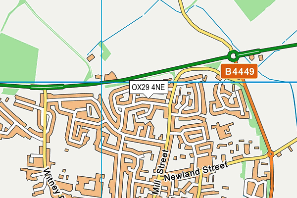 OX29 4NE map - OS VectorMap District (Ordnance Survey) OX29 4NE map - OS VectorMap District (Ordnance Survey)