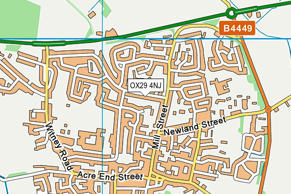 OX29 4NJ map - OS VectorMap District (Ordnance Survey) OX29 4NJ map - OS VectorMap District (Ordnance Survey)
