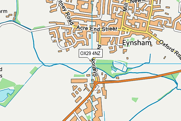 OX29 4NZ map - OS VectorMap District (Ordnance Survey) OX29 4NZ map - OS VectorMap District (Ordnance Survey)