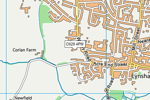 OX29 4PW map - OS VectorMap District (Ordnance Survey) OX29 4PW map - OS VectorMap District (Ordnance Survey)