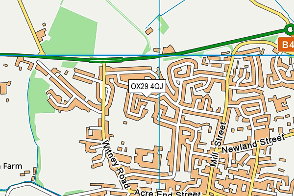OX29 4QJ map - OS VectorMap District (Ordnance Survey) OX29 4QJ map - OS VectorMap District (Ordnance Survey)