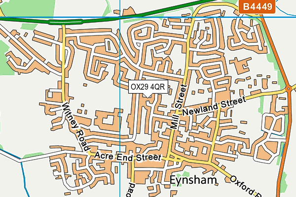 OX29 4QR map - OS VectorMap District (Ordnance Survey)