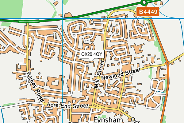 OX29 4QY map - OS VectorMap District (Ordnance Survey) OX29 4QY map - OS VectorMap District (Ordnance Survey)
