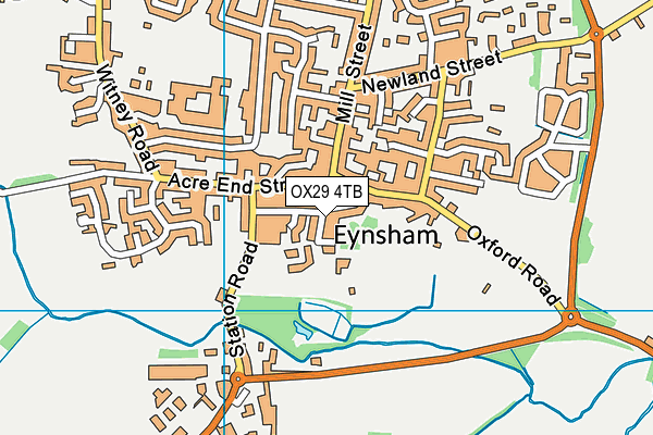 OX29 4TB map - OS VectorMap District (Ordnance Survey)