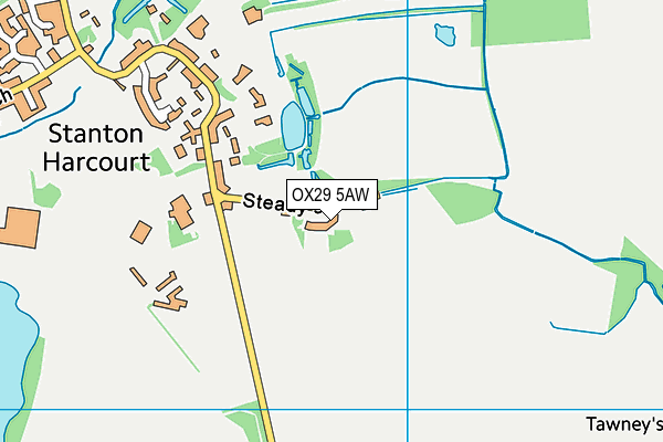 OX29 5AW map - OS VectorMap District (Ordnance Survey) OX29 5AW map - OS VectorMap District (Ordnance Survey)
