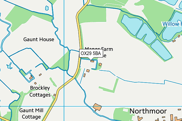 OX29 5BA map - OS VectorMap District (Ordnance Survey) OX29 5BA map - OS VectorMap District (Ordnance Survey)