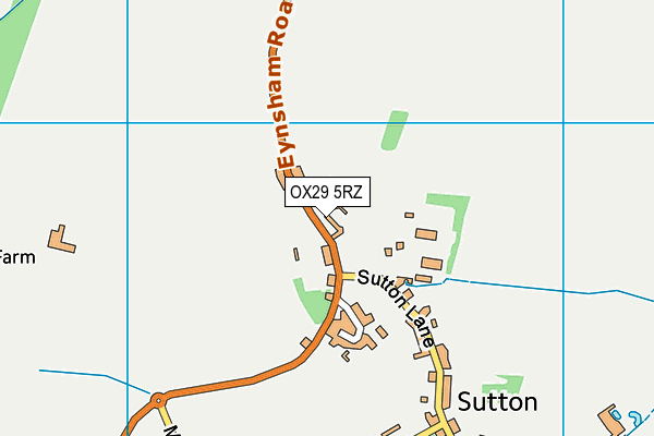 OX29 5RZ map - OS VectorMap District (Ordnance Survey) OX29 5RZ map - OS VectorMap District (Ordnance Survey)