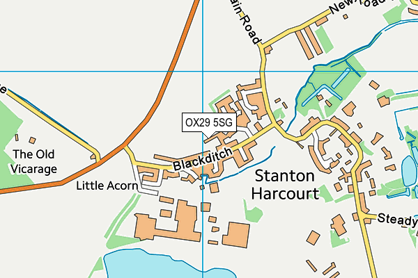 OX29 5SG map - OS VectorMap District (Ordnance Survey) OX29 5SG map - OS VectorMap District (Ordnance Survey)