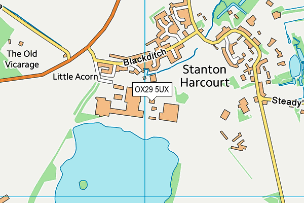 OX29 5UX map - OS VectorMap District (Ordnance Survey) OX29 5UX map - OS VectorMap District (Ordnance Survey)