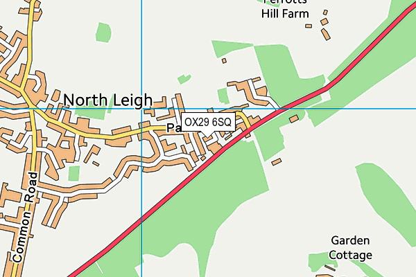 OX29 6SQ map - OS VectorMap District (Ordnance Survey) OX29 6SQ map - OS VectorMap District (Ordnance Survey)