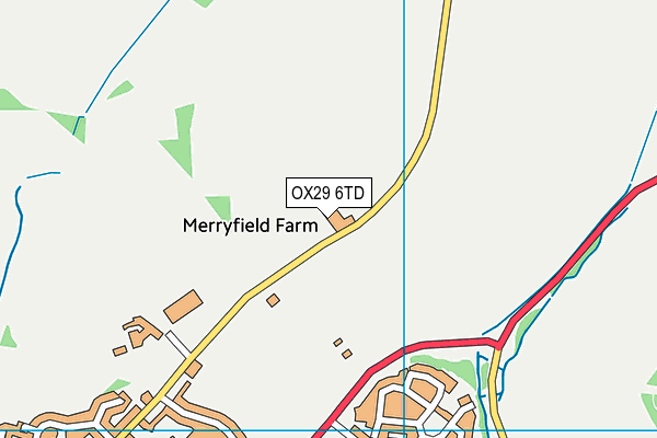 OX29 6TD map - OS VectorMap District (Ordnance Survey) OX29 6TD map - OS VectorMap District (Ordnance Survey)