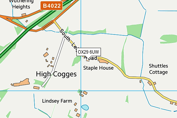 OX29 6UW map - OS VectorMap District (Ordnance Survey) OX29 6UW map - OS VectorMap District (Ordnance Survey)