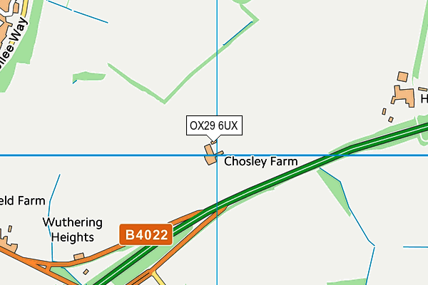 OX29 6UX map - OS VectorMap District (Ordnance Survey) OX29 6UX map - OS VectorMap District (Ordnance Survey)