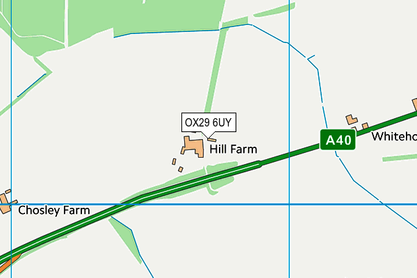 OX29 6UY map - OS VectorMap District (Ordnance Survey) OX29 6UY map - OS VectorMap District (Ordnance Survey)