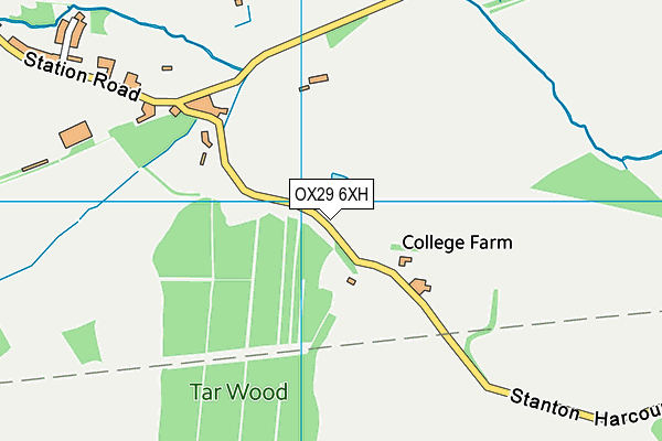 OX29 6XH map - OS VectorMap District (Ordnance Survey) OX29 6XH map - OS VectorMap District (Ordnance Survey)