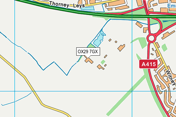 OX29 7GX map - OS VectorMap District (Ordnance Survey) OX29 7GX map - OS VectorMap District (Ordnance Survey)