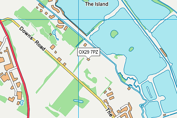 OX29 7PZ map - OS VectorMap District (Ordnance Survey) OX29 7PZ map - OS VectorMap District (Ordnance Survey)