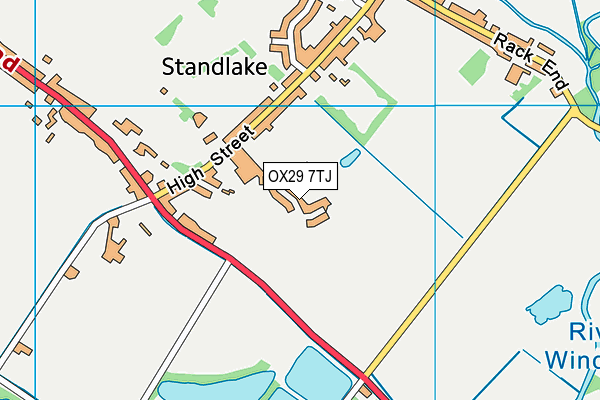 OX29 7TJ map - OS VectorMap District (Ordnance Survey) OX29 7TJ map - OS VectorMap District (Ordnance Survey)