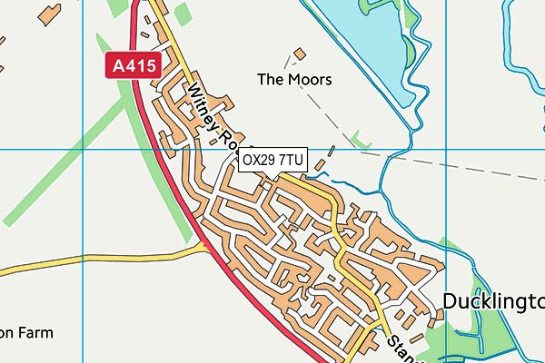 OX29 7TU map - OS VectorMap District (Ordnance Survey) OX29 7TU map - OS VectorMap District (Ordnance Survey)
