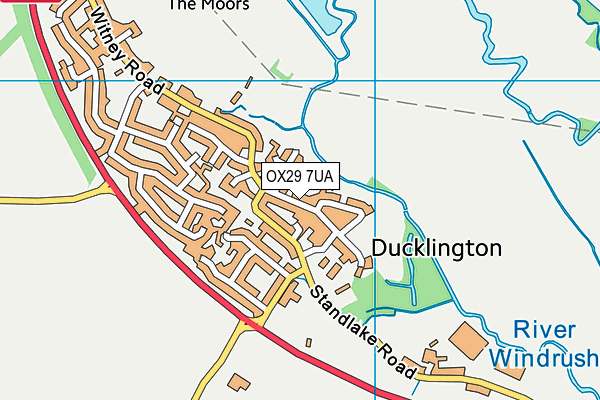OX29 7UA map - OS VectorMap District (Ordnance Survey) OX29 7UA map - OS VectorMap District (Ordnance Survey)