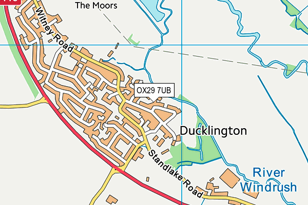 OX29 7UB map - OS VectorMap District (Ordnance Survey) OX29 7UB map - OS VectorMap District (Ordnance Survey)