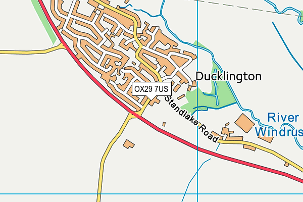OX29 7US map - OS VectorMap District (Ordnance Survey) OX29 7US map - OS VectorMap District (Ordnance Survey)