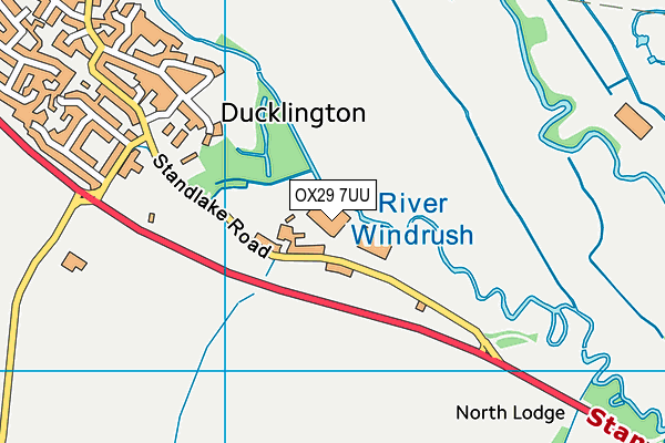OX29 7UU map - OS VectorMap District (Ordnance Survey) OX29 7UU map - OS VectorMap District (Ordnance Survey)