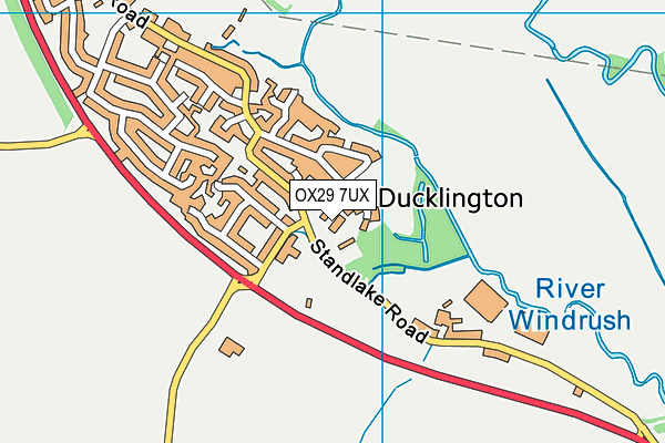 OX29 7UX map - OS VectorMap District (Ordnance Survey) OX29 7UX map - OS VectorMap District (Ordnance Survey)